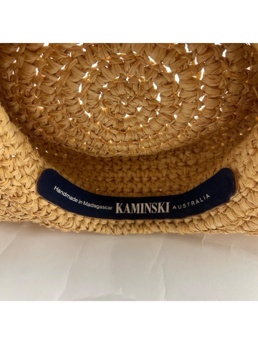Helen Kaminski Rolled Brim Handwoven Raffia Hat OS - Picture 4 of 4
